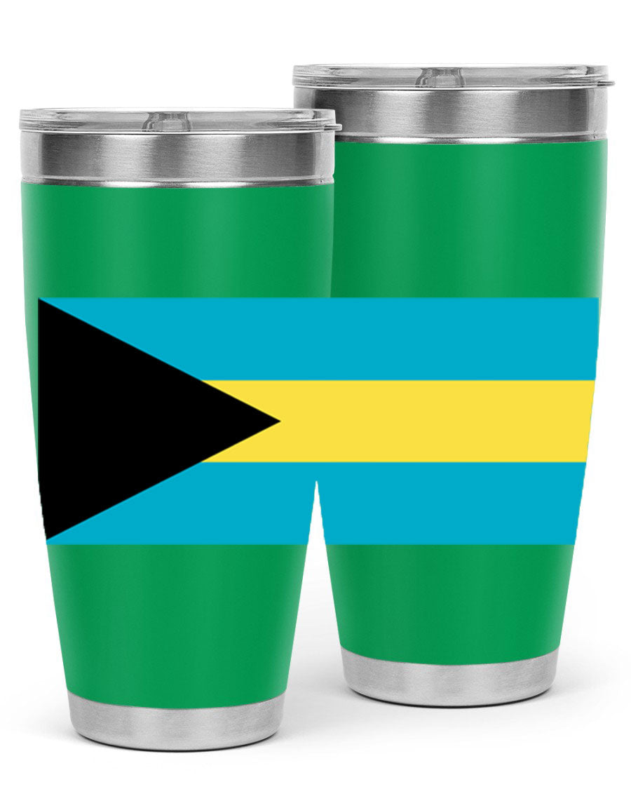 Bahamas 186# Tumbler in 20oz and 30oz sizes, showcasing double wall vacuum stainless steel design with vibrant colors.