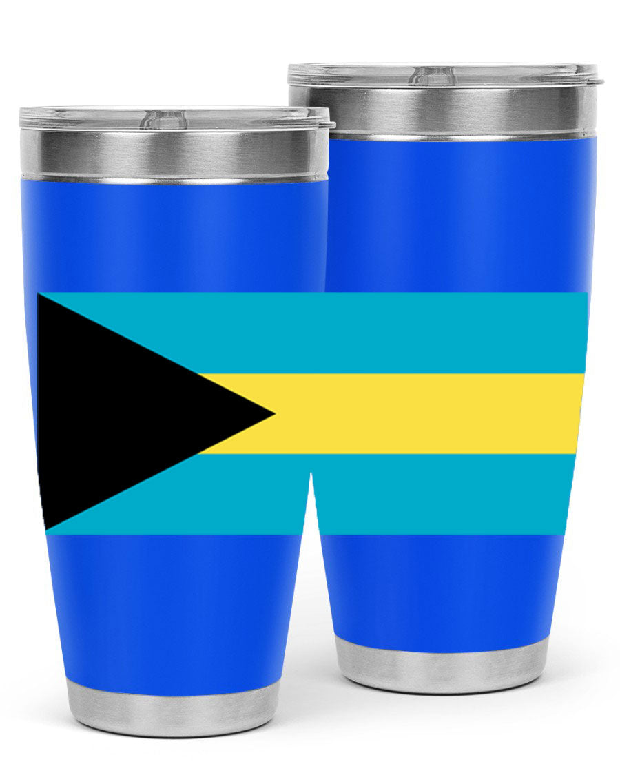 Bahamas 186# Tumbler in 20oz and 30oz sizes, showcasing double wall vacuum stainless steel design with vibrant colors.