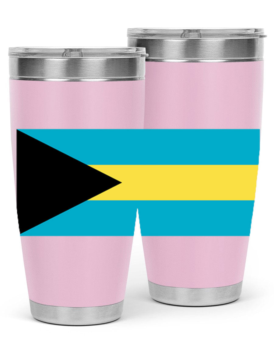 Bahamas 186# Tumbler in 20oz and 30oz sizes, showcasing double wall vacuum stainless steel design with vibrant colors.