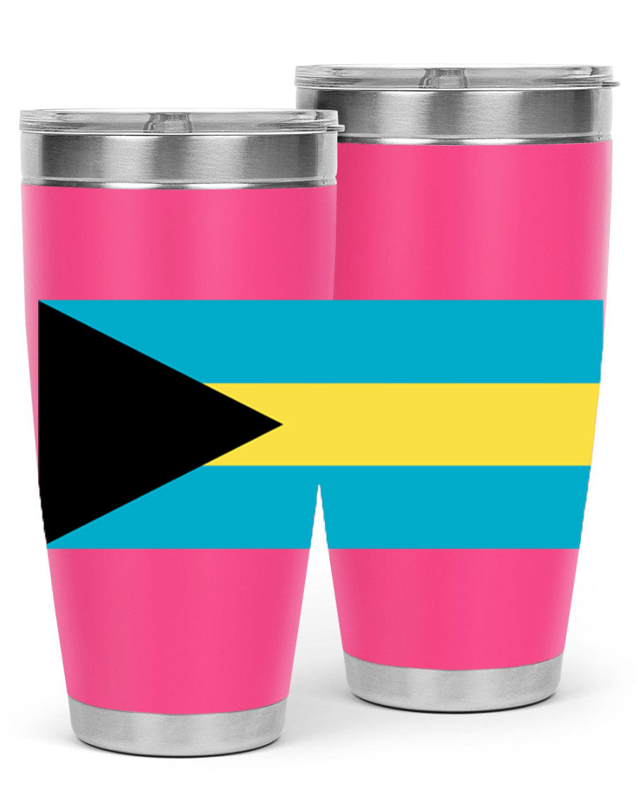 Bahamas 186# Tumbler in 20oz and 30oz sizes, showcasing double wall vacuum stainless steel design with vibrant colors.