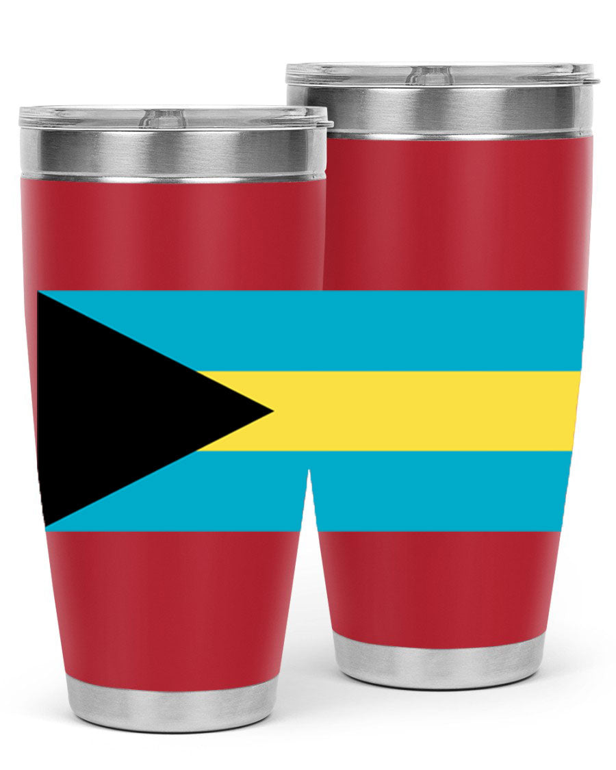 Bahamas 186# Tumbler in 20oz and 30oz sizes, showcasing double wall vacuum stainless steel design with vibrant colors.