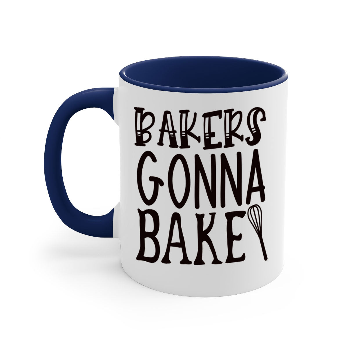 Bakers Gonna Bake 57# kitchen mug with colorful handle and glossy finish, perfect for coffee and tea lovers.
