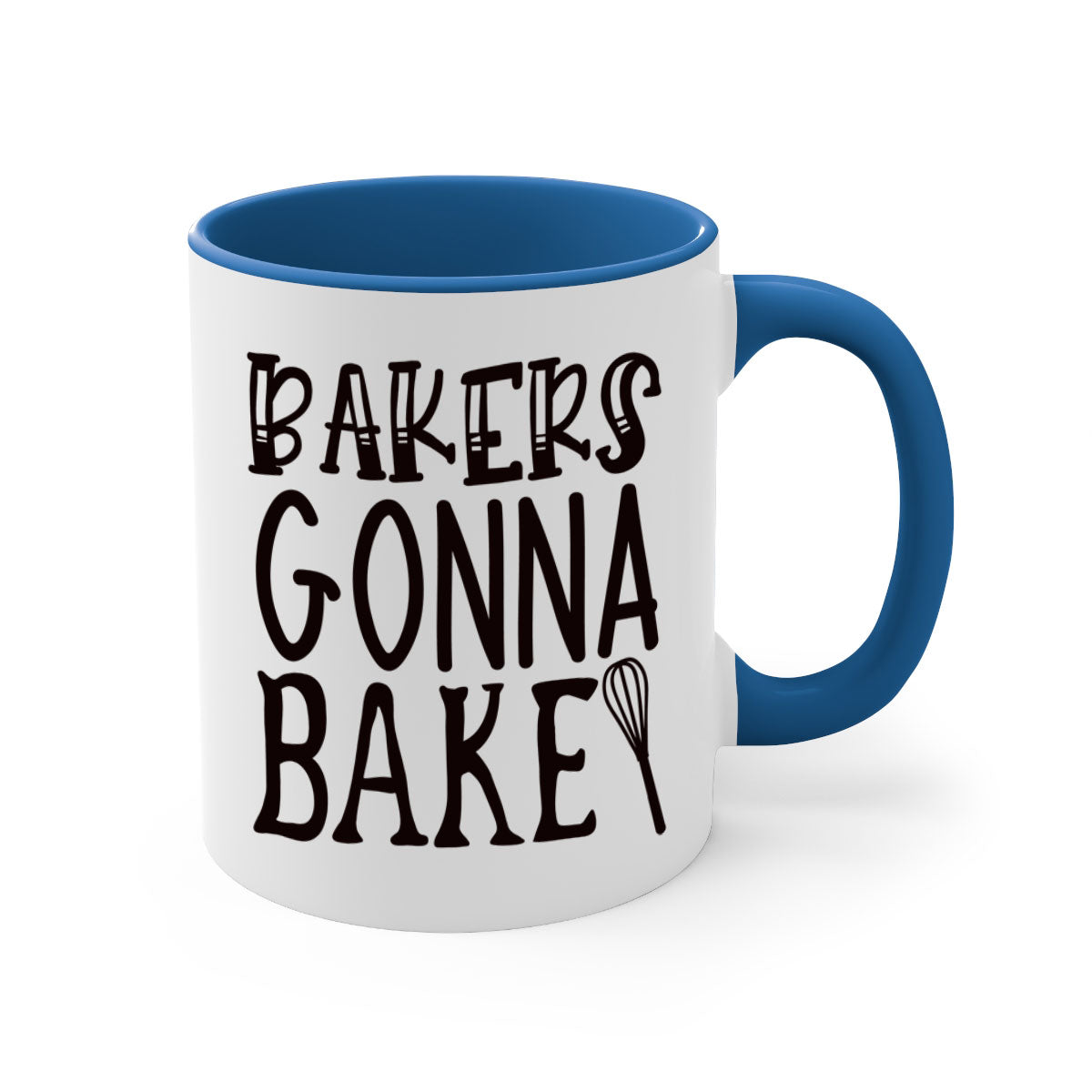 Bakers Gonna Bake 57# kitchen mug with colorful handle and glossy finish, perfect for coffee and tea lovers.