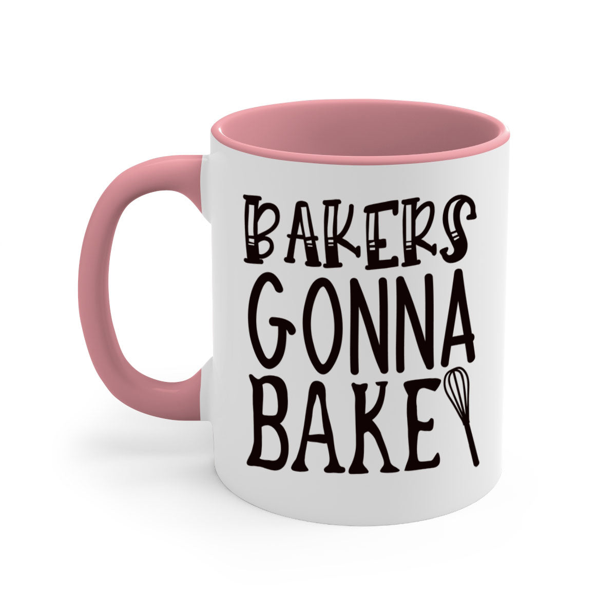 Bakers Gonna Bake 57# kitchen mug with colorful handle and glossy finish, perfect for coffee and tea lovers.