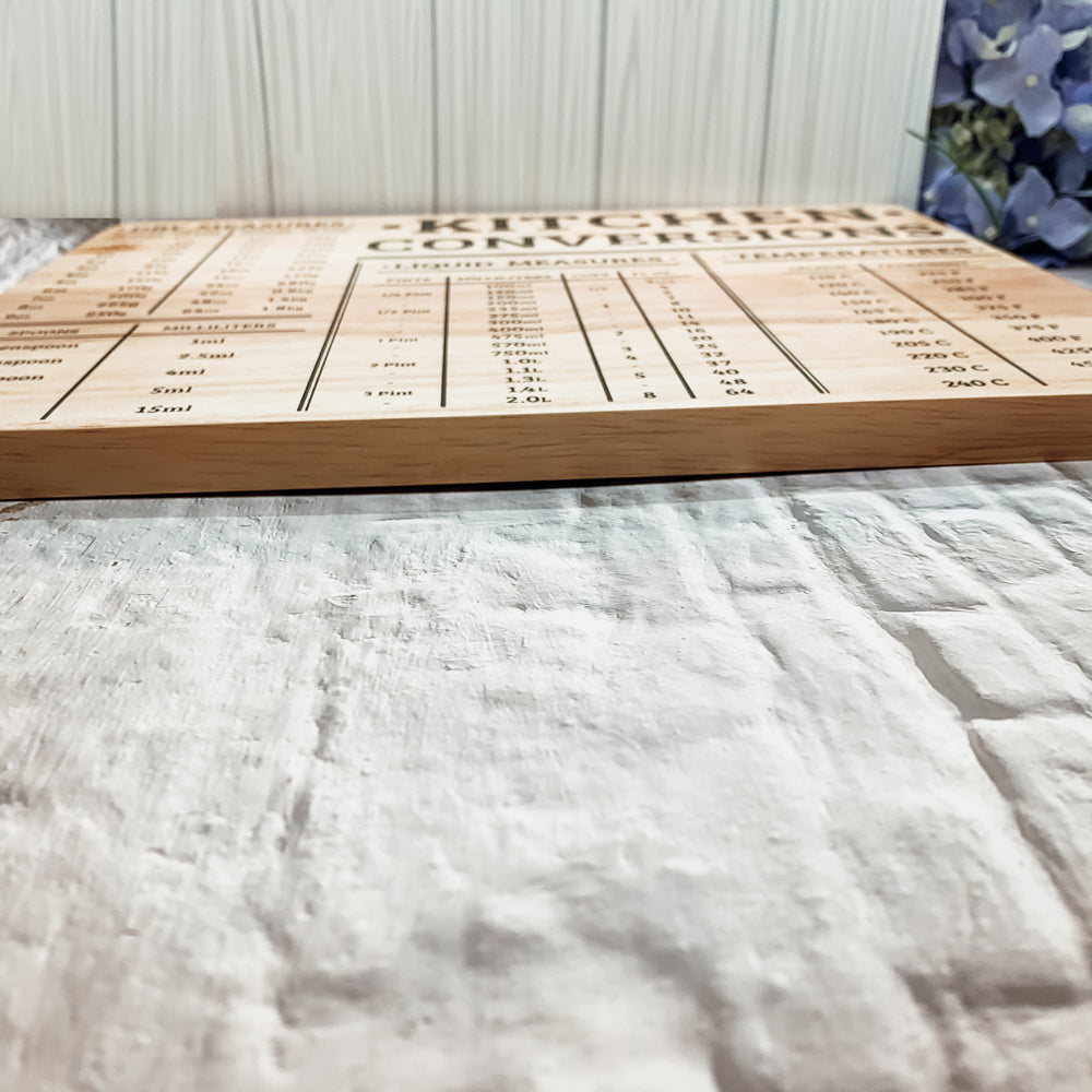 Bamboo Conversions 12.75x10" kitchen decor and cutting board, showcasing its dual functionality and natural bamboo finish.