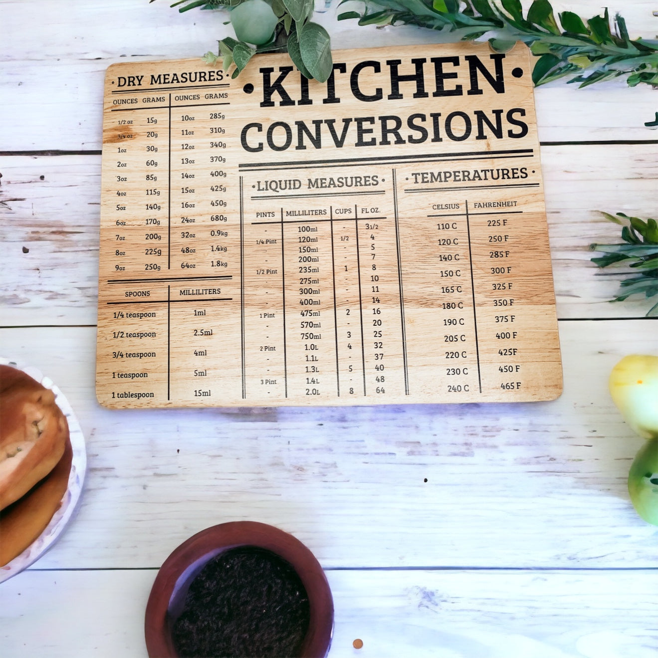 Bamboo Conversions 12.75x10" kitchen decor and cutting board, showcasing its dual functionality and natural bamboo finish.