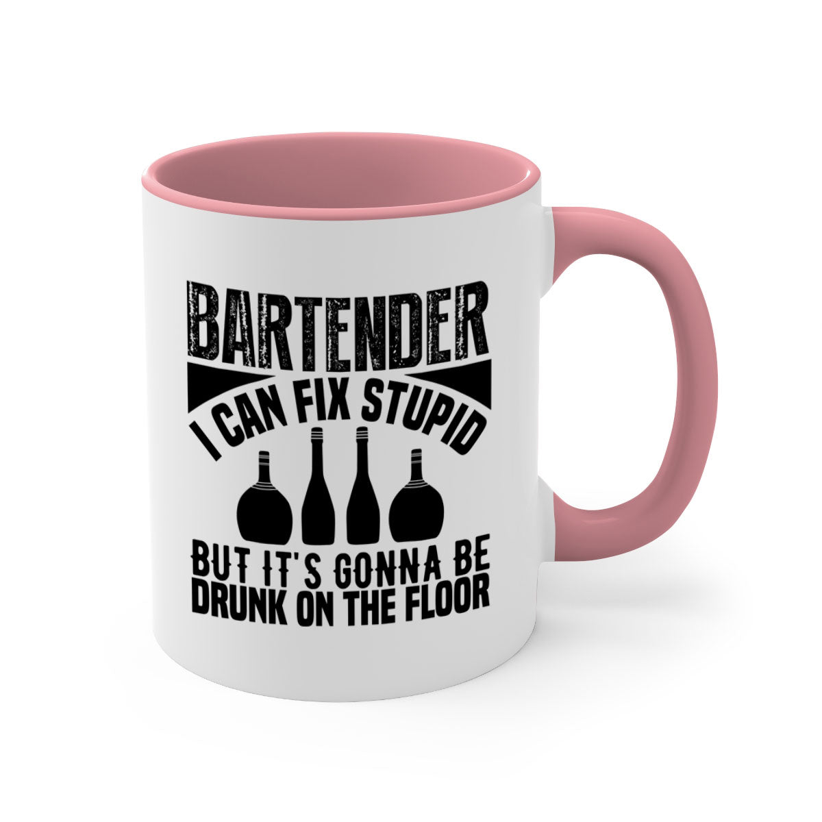 Bartender I Can Fix Style 9# Mug with colorful handle and glossy finish, available in multiple colors and sizes.
