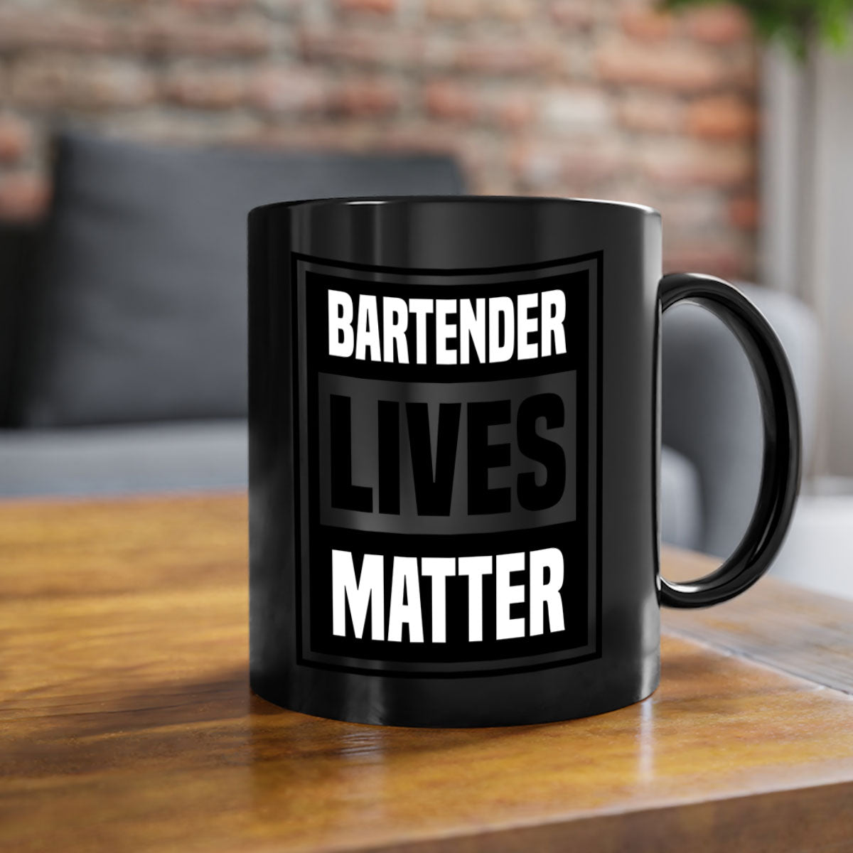 BARTENDER Style 7# Mug featuring a glossy finish, colored handle, and interior, available in multiple colors and sizes.