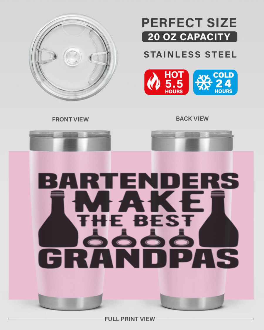 Bartenders make The best Style 6# 20oz tumbler in stainless steel with a copper lining, featuring a drink-thru lid.