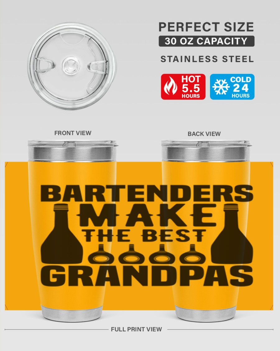 Bartenders make The best Style 6# 20oz tumbler in stainless steel with a copper lining, featuring a drink-thru lid.