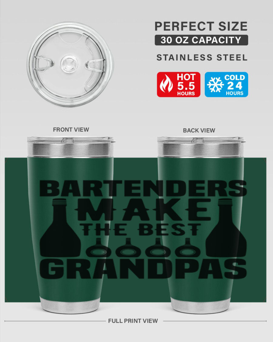Bartenders make The best Style 6# 20oz tumbler in stainless steel with a copper lining, featuring a drink-thru lid.