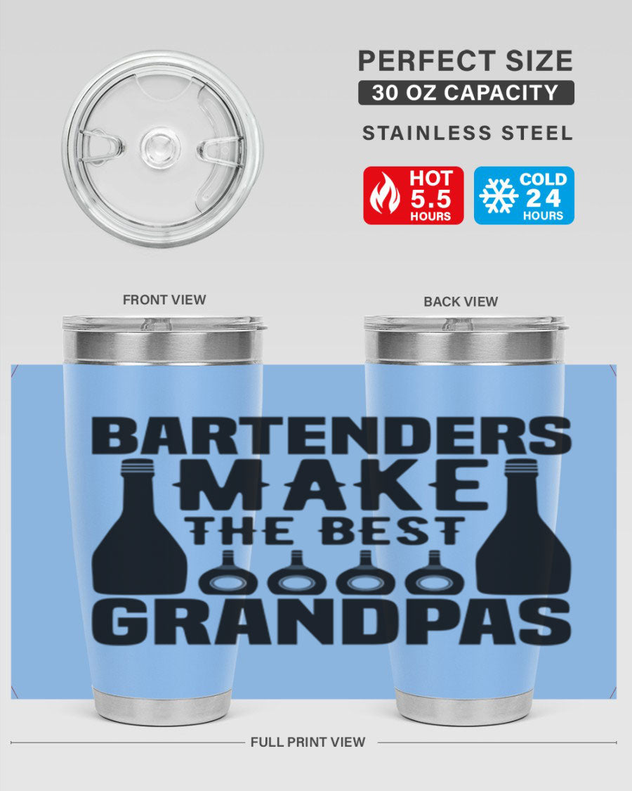 Bartenders make The best Style 6# 20oz tumbler in stainless steel with a copper lining, featuring a drink-thru lid.