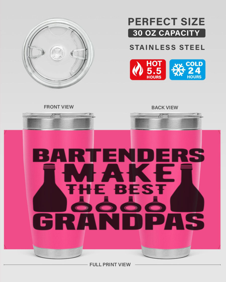 Bartenders make The best Style 6# 20oz tumbler in stainless steel with a copper lining, featuring a drink-thru lid.