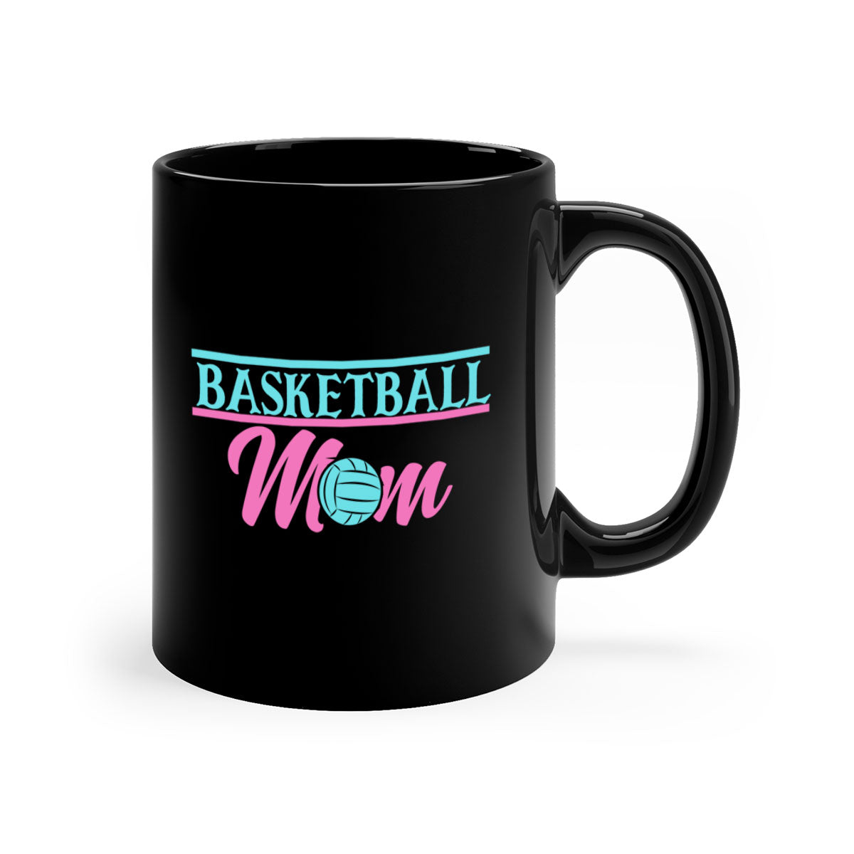 Basketball Mom 2011 Mug with colorful handle and glossy finish, available in multiple colors and sizes.