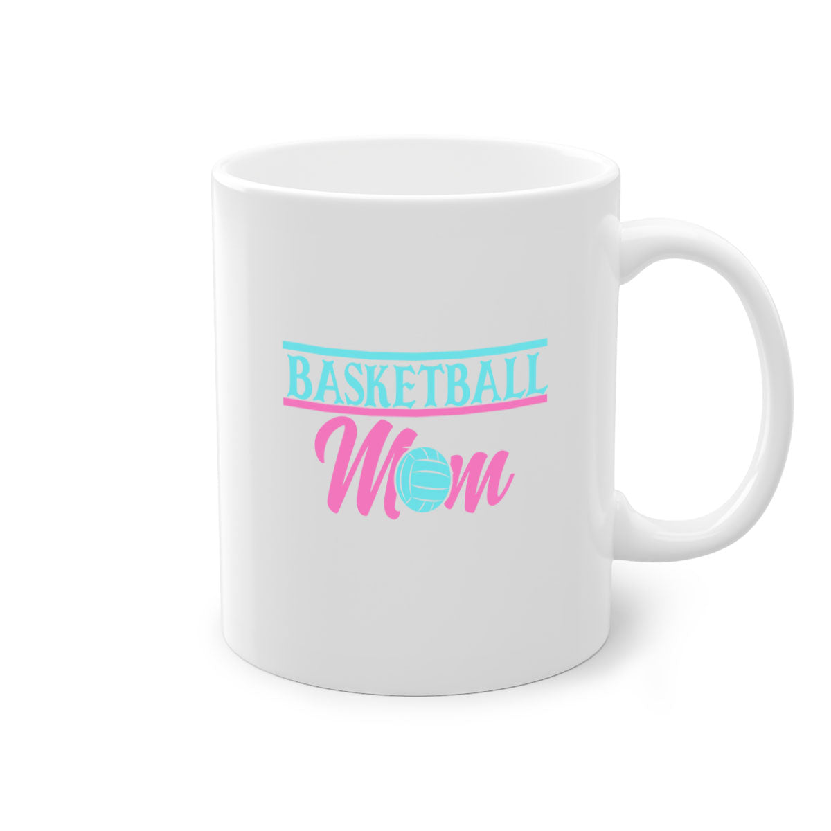 Basketball Mom 2011 Mug with colorful handle and glossy finish, available in multiple colors and sizes.
