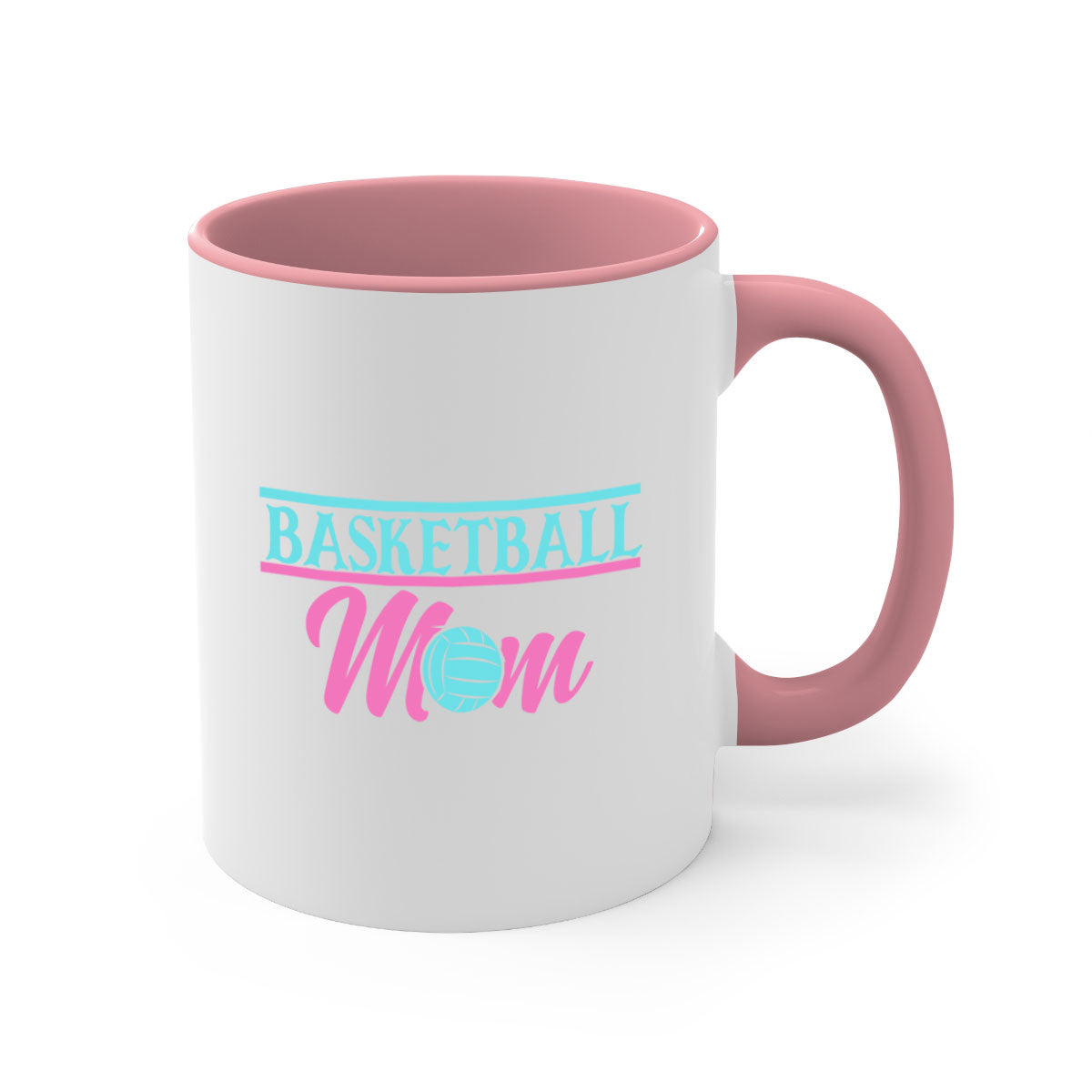 Basketball Mom 2011 Mug with colorful handle and glossy finish, available in multiple colors and sizes.