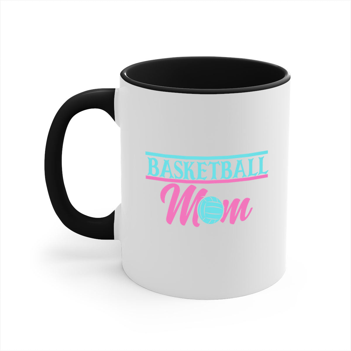 Basketball Mom 2011 Mug with colorful handle and glossy finish, available in multiple colors and sizes.