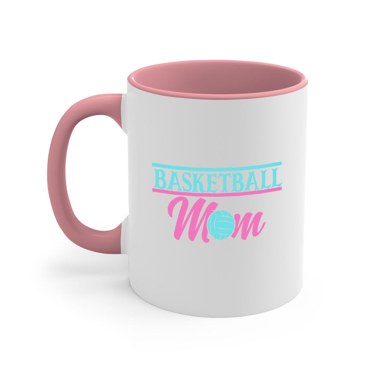 Basketball Mom 2011 Mug with colorful handle and glossy finish, available in multiple colors and sizes.