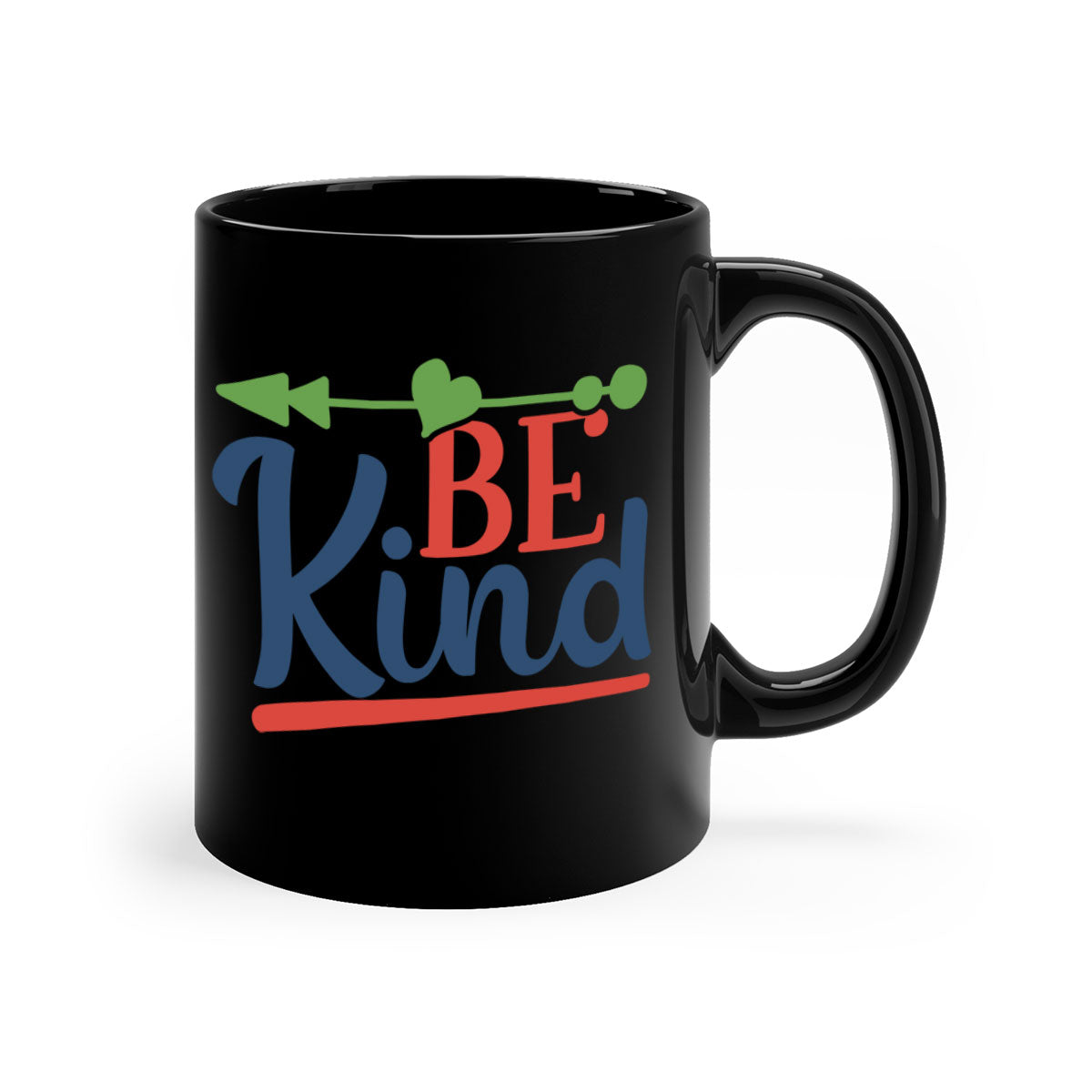 be kind Style 145# Mug featuring a two-tone design with a colored handle and glossy finish, available in multiple colors.