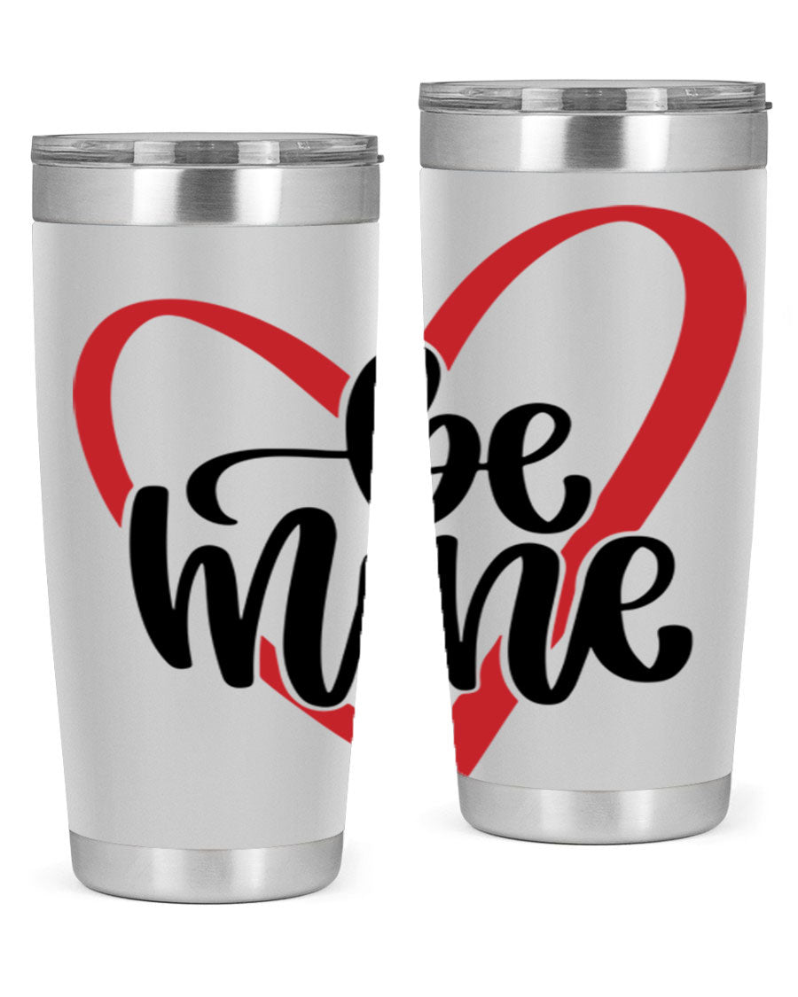 Be Mine 29# Valentine's Day Tumbler in stainless steel with a stylish design, perfect for hot and cold beverages.