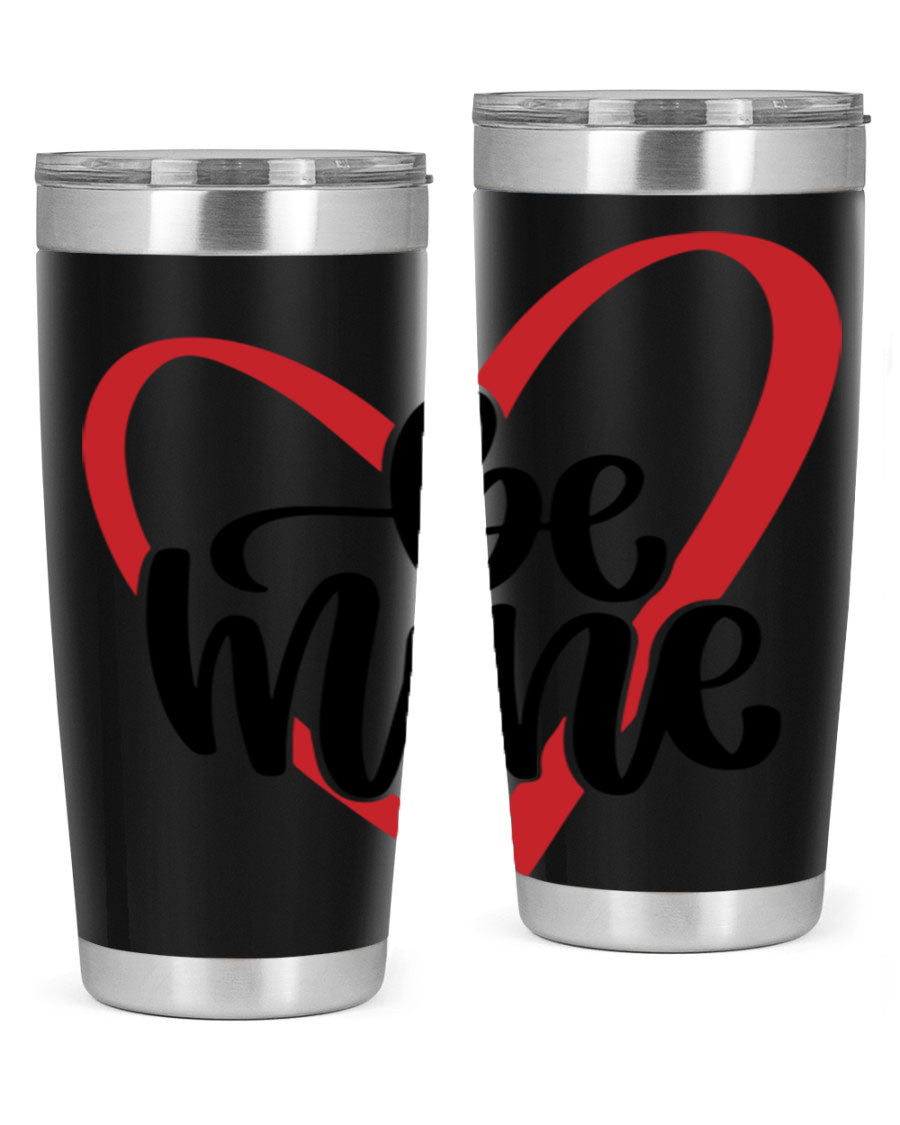 Be Mine 29# Valentine's Day Tumbler in stainless steel with a stylish design, perfect for hot and cold beverages.