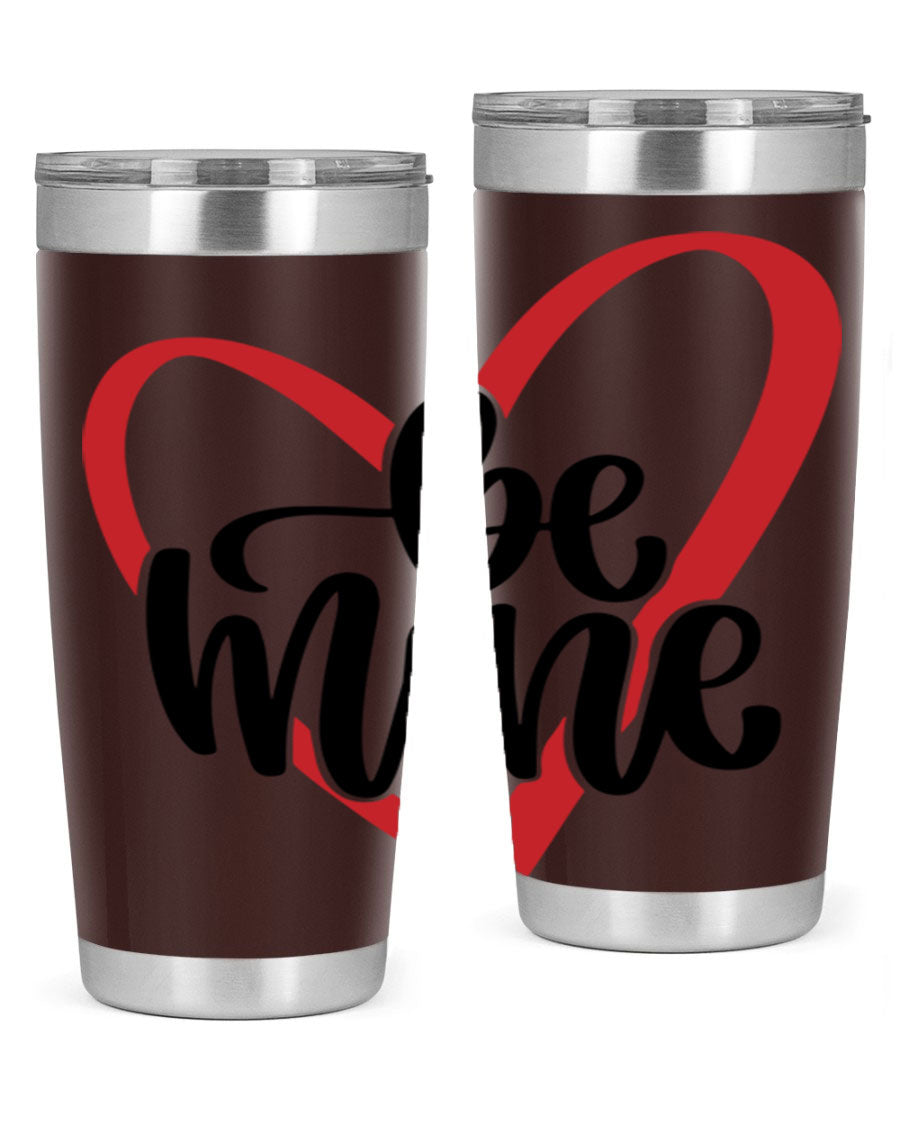 Be Mine 29# Valentine's Day Tumbler in stainless steel with a stylish design, perfect for hot and cold beverages.