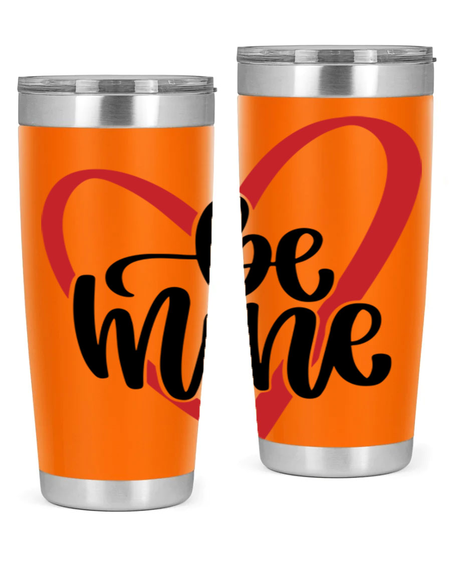 Be Mine 29# Valentine's Day Tumbler in stainless steel with a stylish design, perfect for hot and cold beverages.
