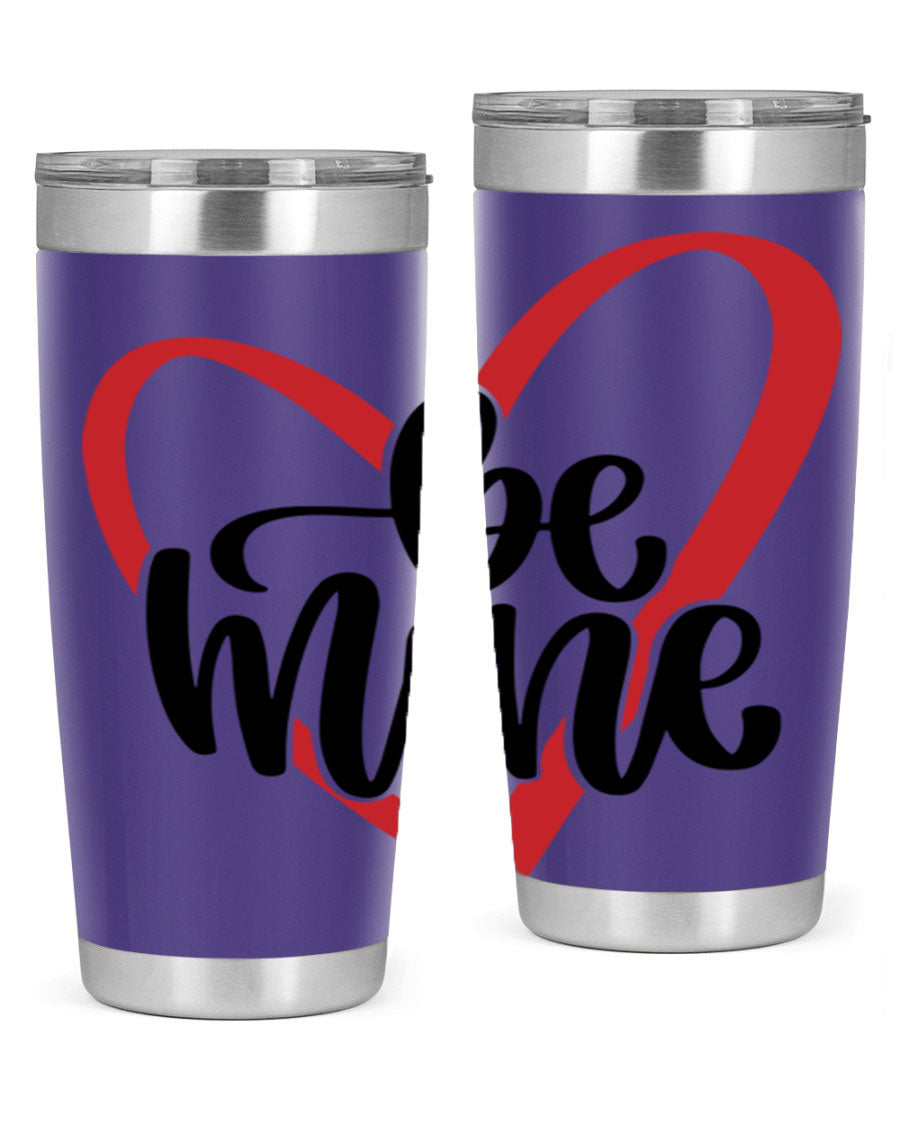 Be Mine 29# Valentine's Day Tumbler in stainless steel with a stylish design, perfect for hot and cold beverages.