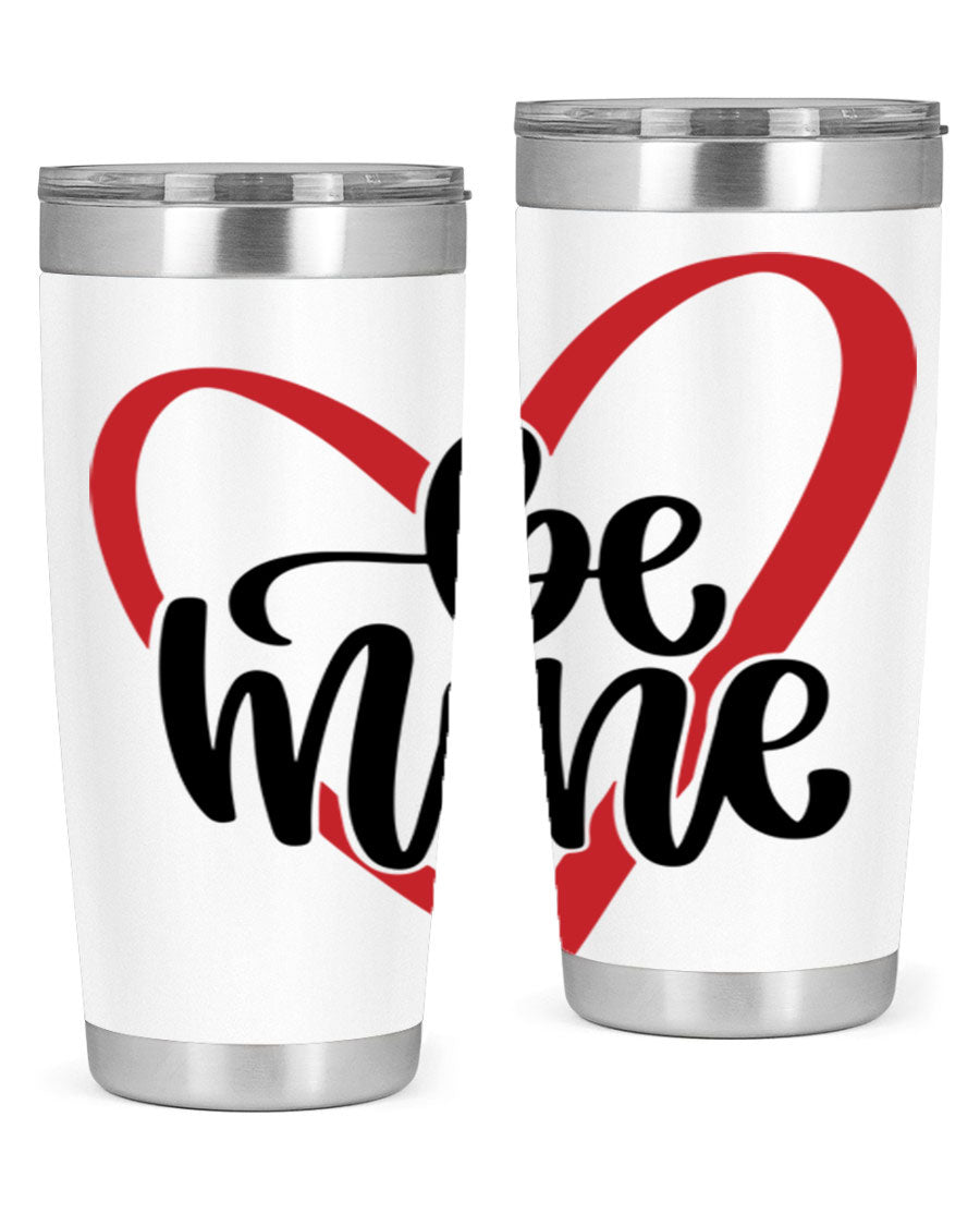 Be Mine 29# Valentine's Day Tumbler in stainless steel with a stylish design, perfect for hot and cold beverages.