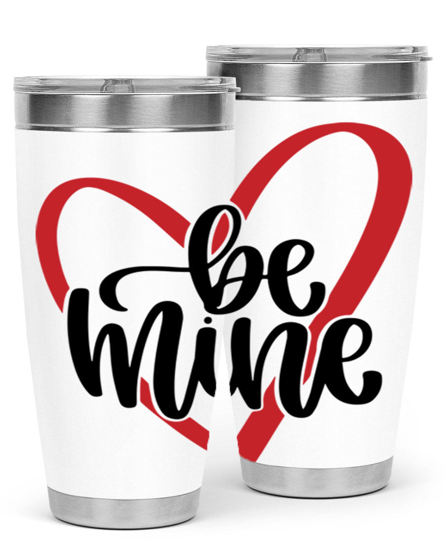 Be Mine 29# Valentine's Day Tumbler in stainless steel with a stylish design, perfect for hot and cold beverages.