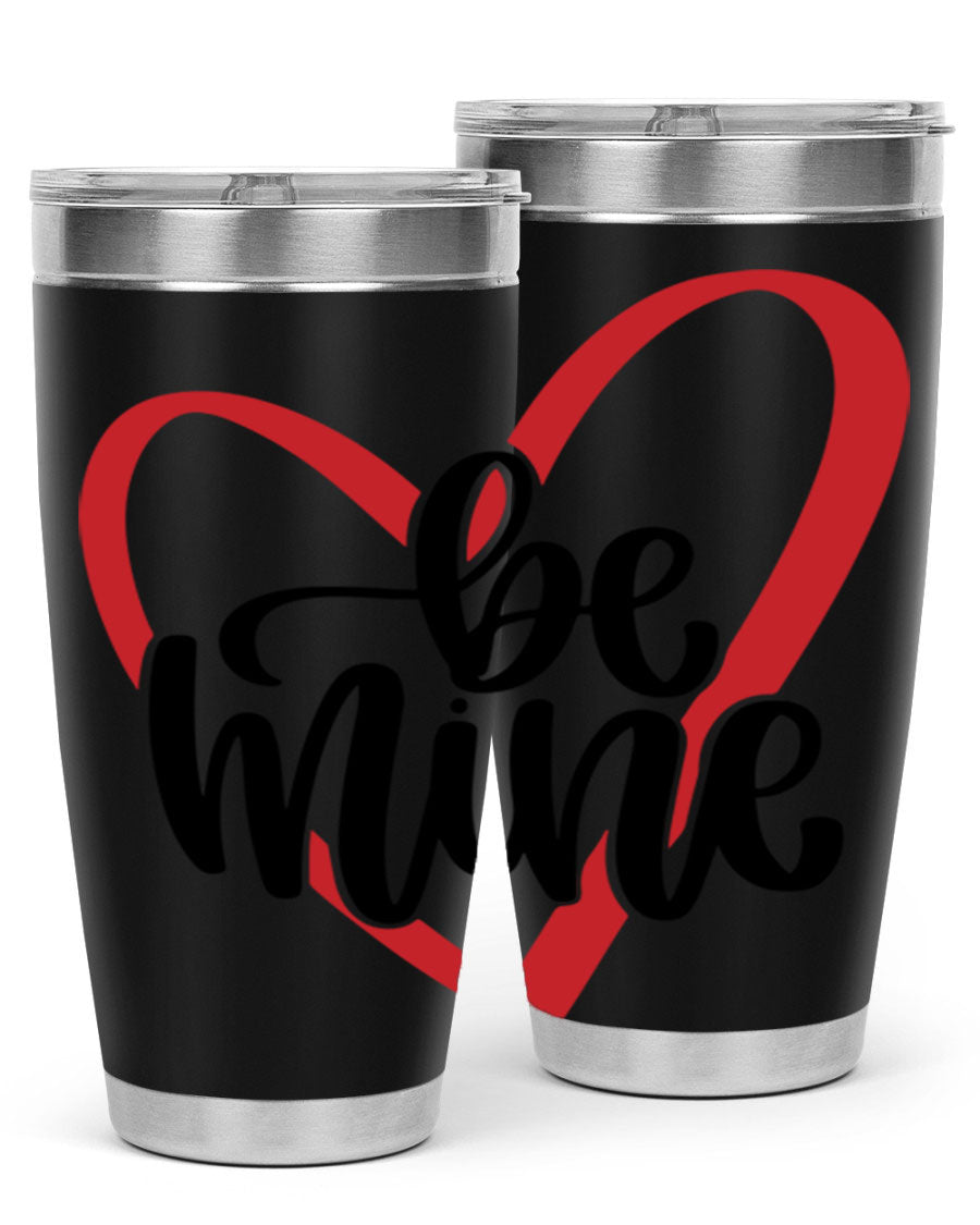 Be Mine 29# Valentine's Day Tumbler in stainless steel with a stylish design, perfect for hot and cold beverages.