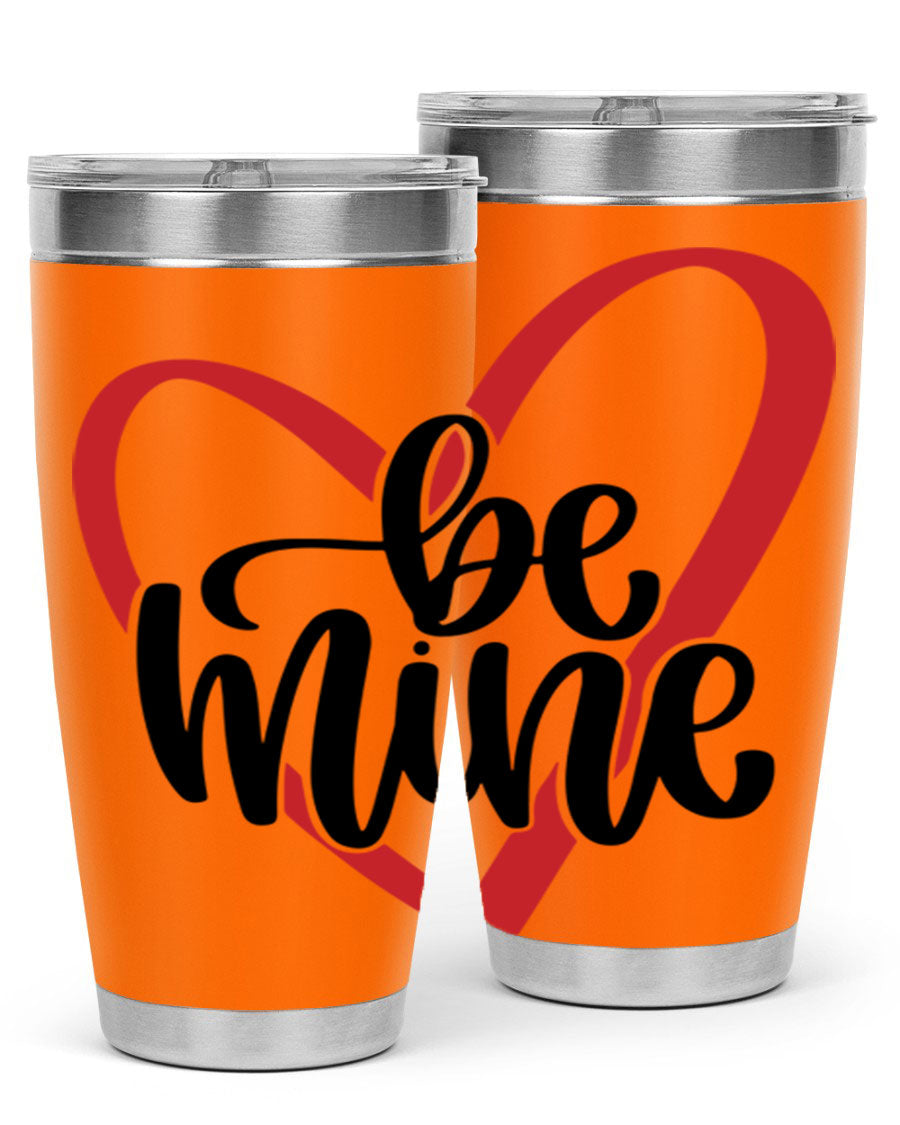 Be Mine 29# Valentine's Day Tumbler in stainless steel with a stylish design, perfect for hot and cold beverages.