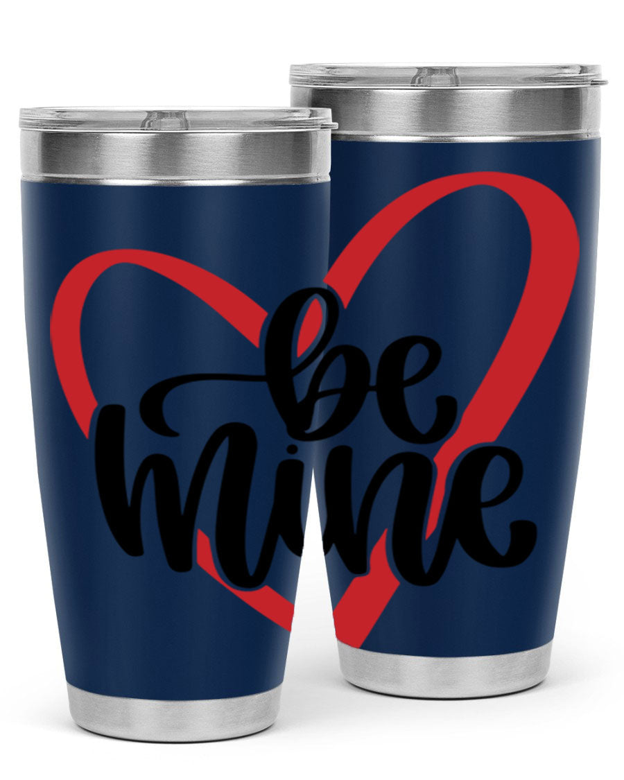 Be Mine 29# Valentine's Day Tumbler in stainless steel with a stylish design, perfect for hot and cold beverages.