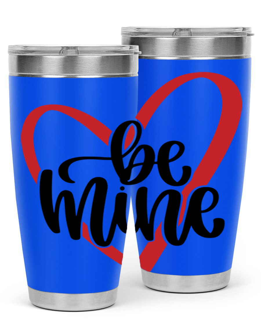 Be Mine 29# Valentine's Day Tumbler in stainless steel with a stylish design, perfect for hot and cold beverages.
