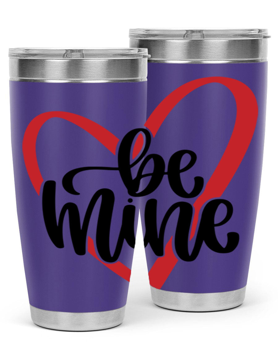Be Mine 29# Valentine's Day Tumbler in stainless steel with a stylish design, perfect for hot and cold beverages.