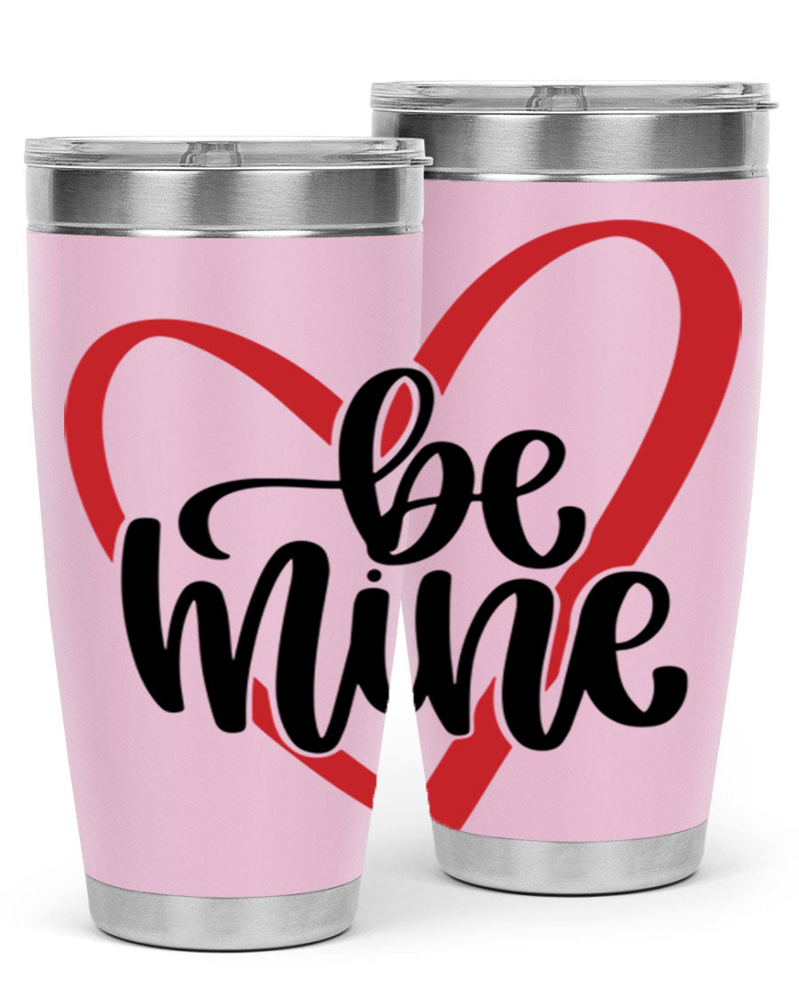 Be Mine 29# Valentine's Day Tumbler in stainless steel with a stylish design, perfect for hot and cold beverages.