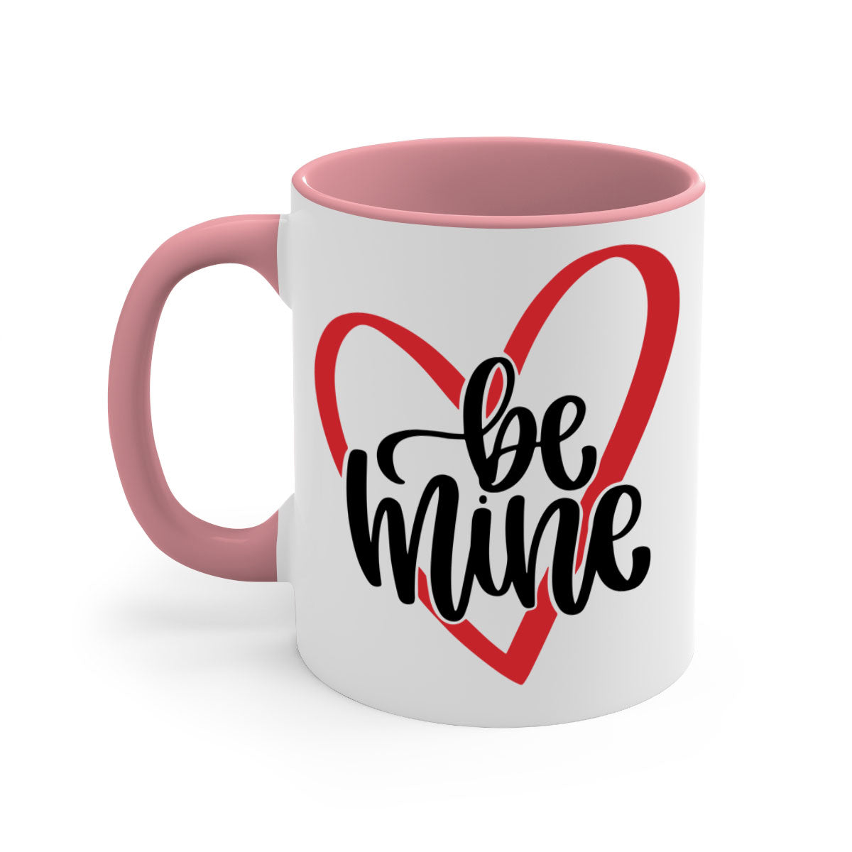 Be Mine 29# Mug featuring a two-tone design with a colored handle and glossy finish, perfect for Valentine's Day.