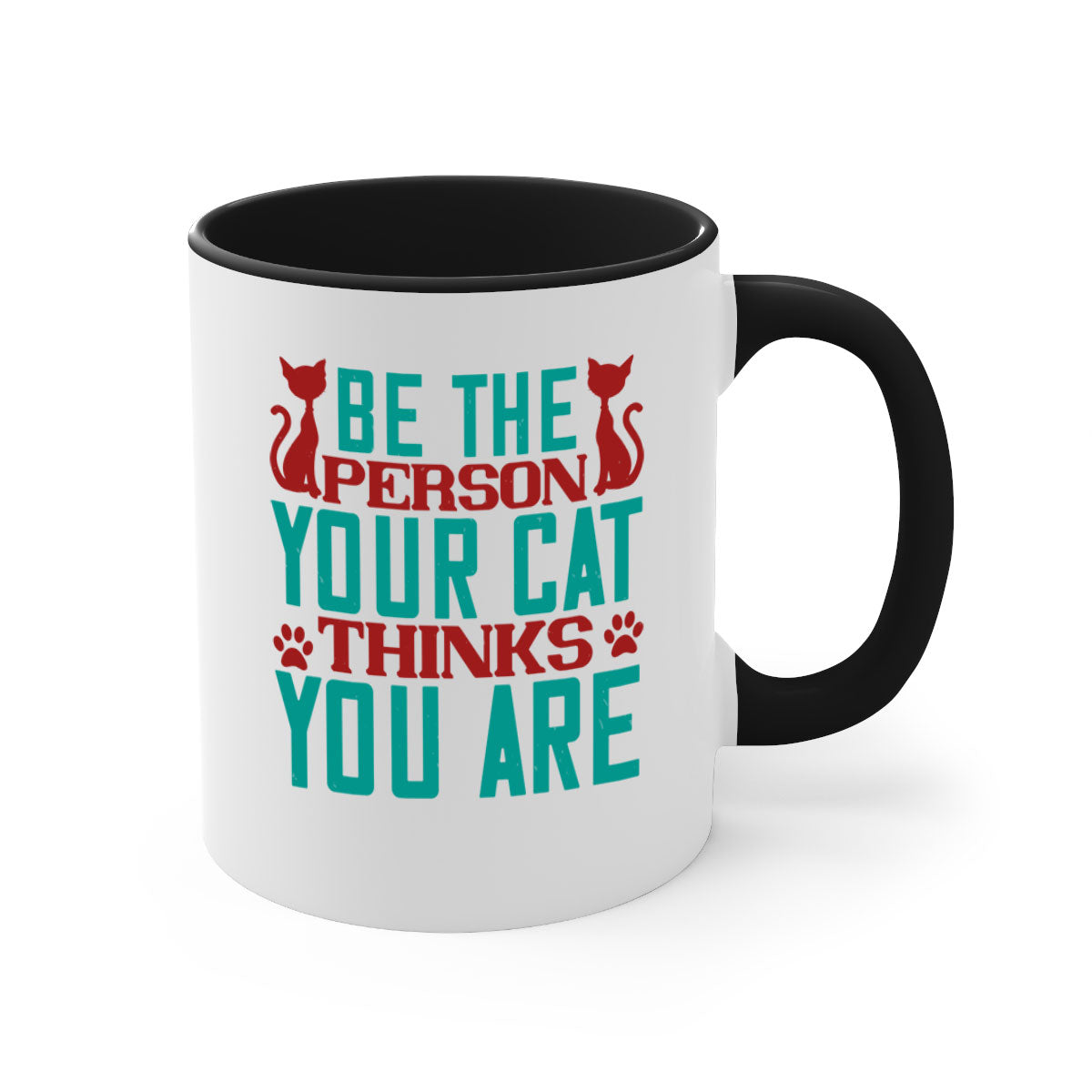Be The Person Thinks You are Style 28# Mug featuring a glossy finish, colored handle, and interior in five vibrant colors.