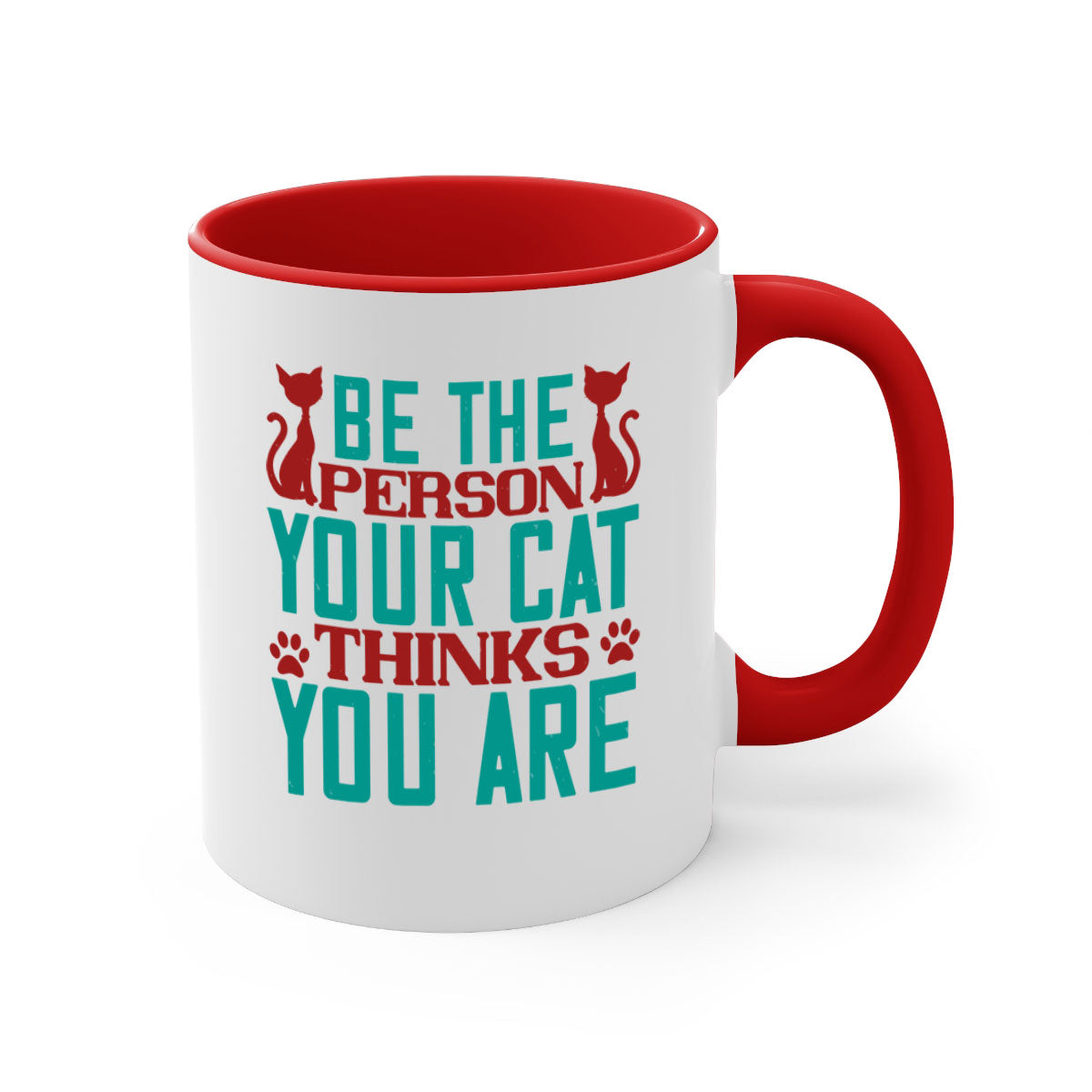 Be The Person Thinks You are Style 28# Mug featuring a glossy finish, colored handle, and interior in five vibrant colors.