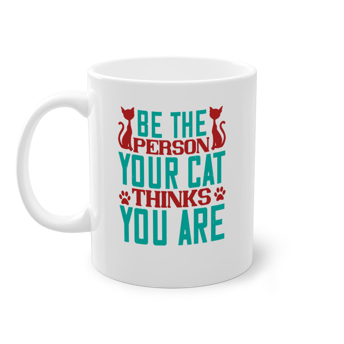 Be The Person Thinks You are Style 28# Mug featuring a glossy finish, colored handle, and interior in five vibrant colors.