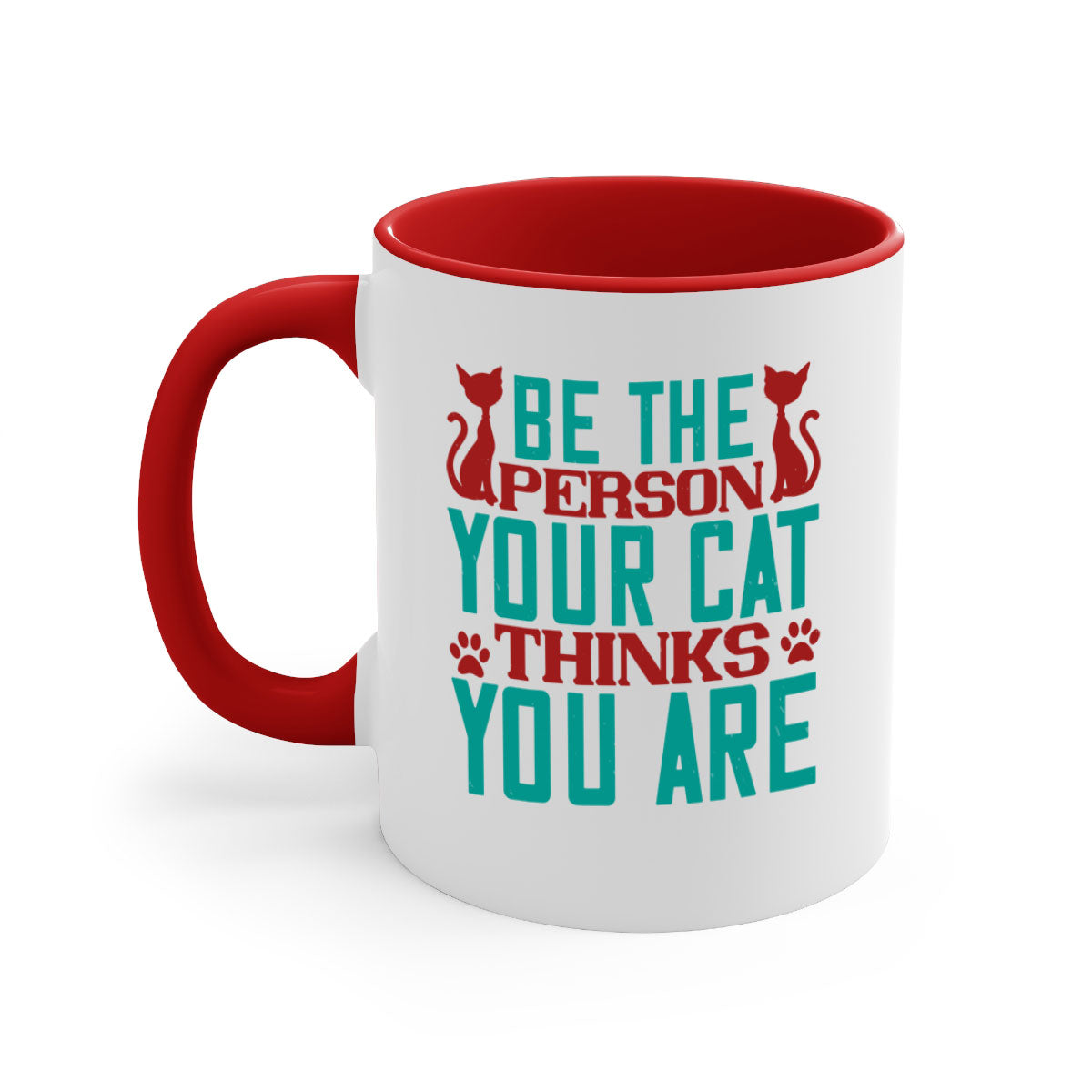 Be The Person Thinks You are Style 28# Mug featuring a glossy finish, colored handle, and interior in five vibrant colors.