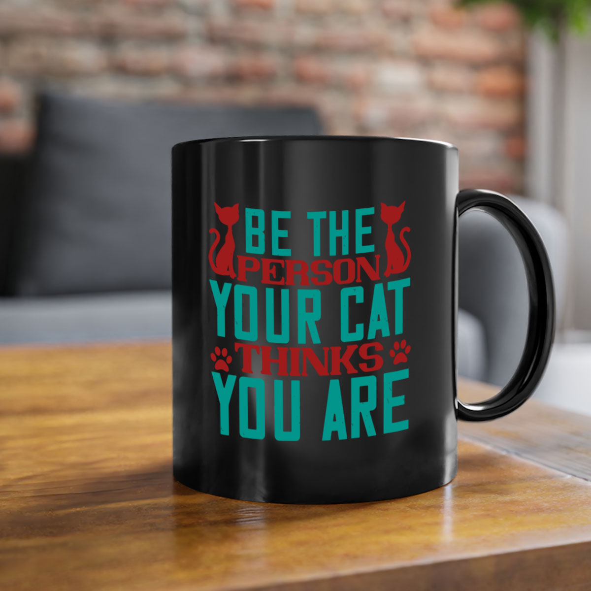 Be The Person Thinks You are Style 28# Mug featuring a glossy finish, colored handle, and interior in five vibrant colors.