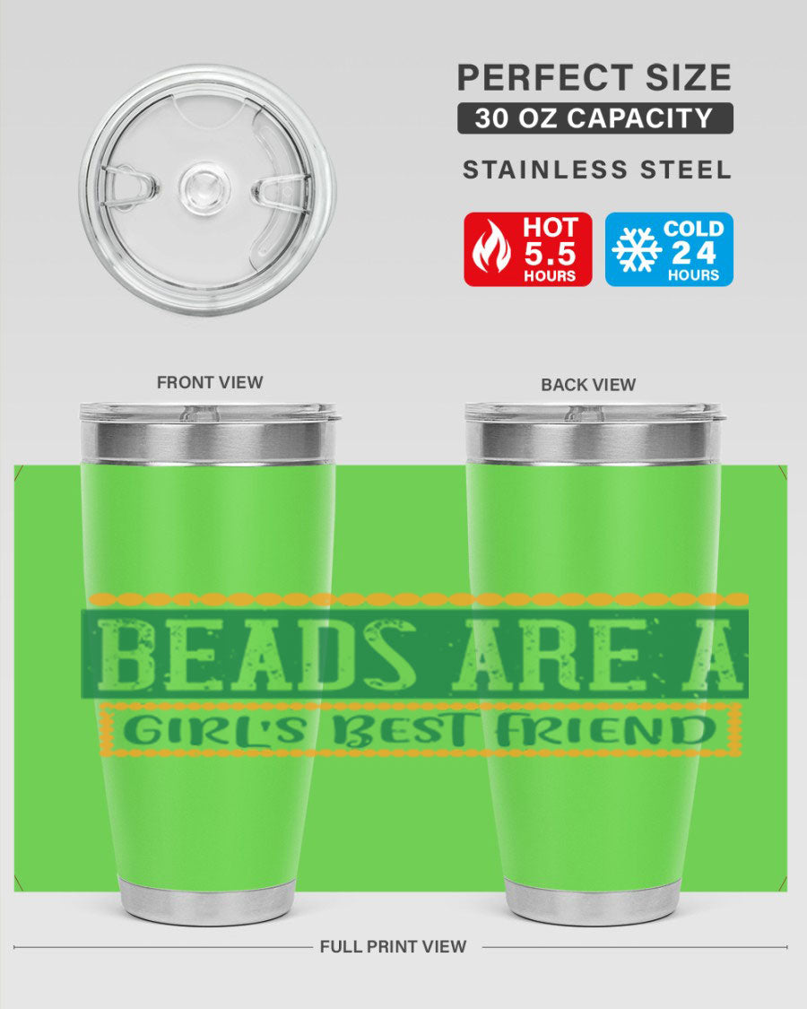 A vibrant 20oz stainless steel tumbler with a colorful design, featuring double wall vacuum insulation and a drink-thru lid, perfect for hot and cold beverages.