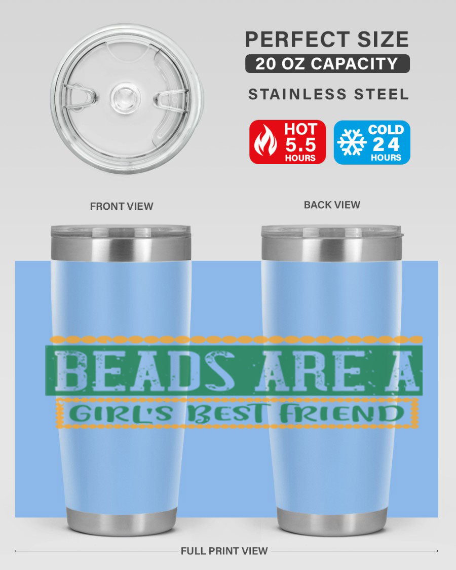 A vibrant 20oz stainless steel tumbler with a colorful design, featuring double wall vacuum insulation and a drink-thru lid, perfect for hot and cold beverages.