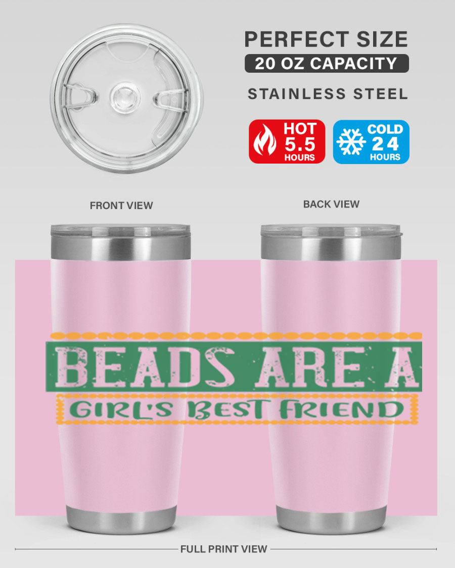 A vibrant 20oz stainless steel tumbler with a colorful design, featuring double wall vacuum insulation and a drink-thru lid, perfect for hot and cold beverages.