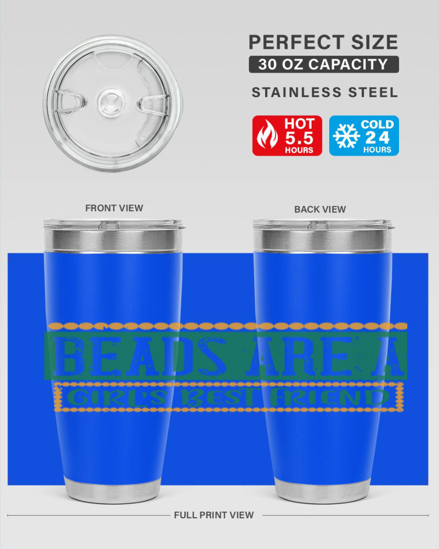 A vibrant 20oz stainless steel tumbler with a colorful design, featuring double wall vacuum insulation and a drink-thru lid, perfect for hot and cold beverages.