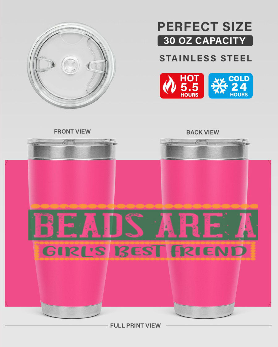 A vibrant 20oz stainless steel tumbler with a colorful design, featuring double wall vacuum insulation and a drink-thru lid, perfect for hot and cold beverages.