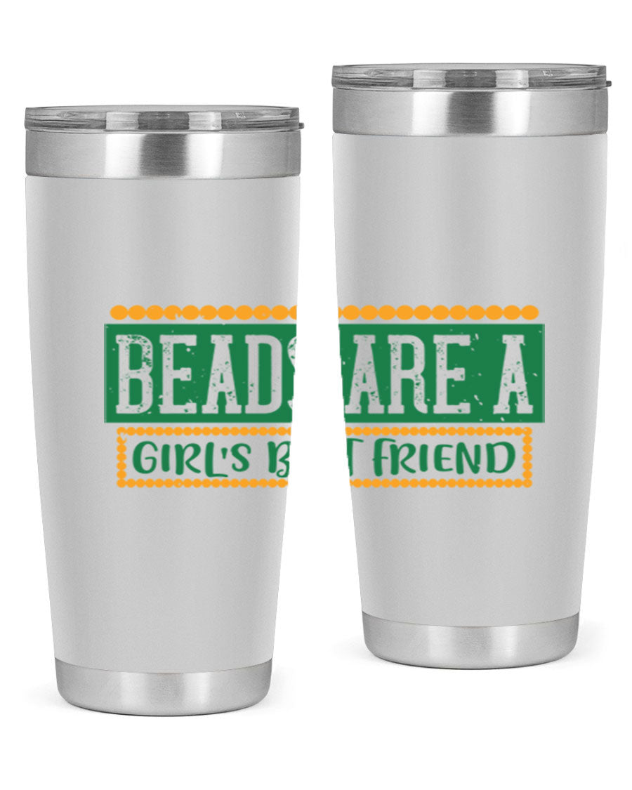 A vibrant 20oz stainless steel tumbler with a colorful design, featuring double wall vacuum insulation and a drink-thru lid, perfect for hot and cold beverages.