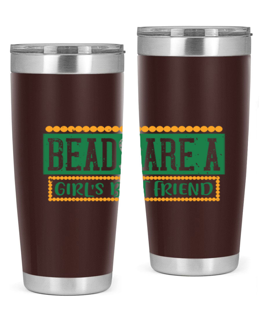A vibrant 20oz stainless steel tumbler with a colorful design, featuring double wall vacuum insulation and a drink-thru lid, perfect for hot and cold beverages.