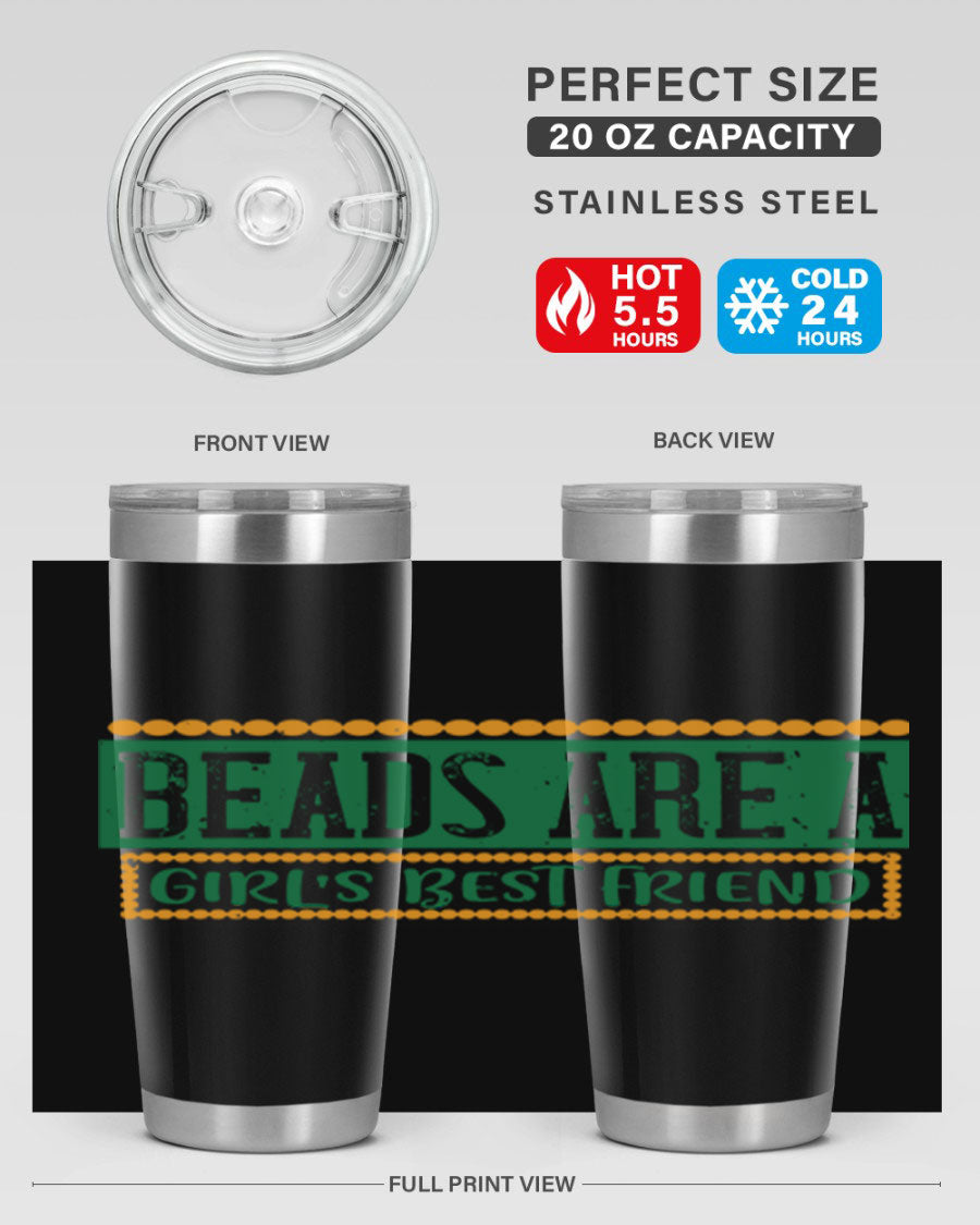 A vibrant 20oz stainless steel tumbler with a colorful design, featuring double wall vacuum insulation and a drink-thru lid, perfect for hot and cold beverages.